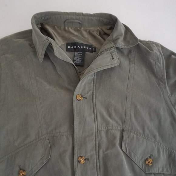 Vintage '90S Barracuda Olive Green Jackson Style Zip Up Farmer Jacket Medium - Picture 7 of 11